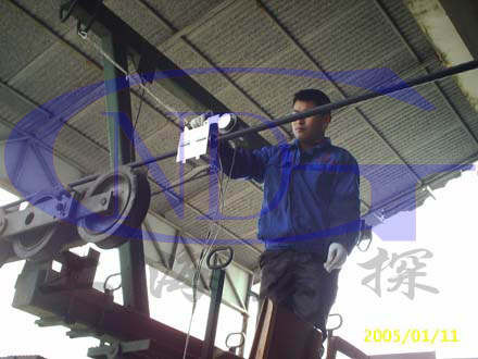 索道及娛樂設(shè)施鋼絲繩無損探傷現(xiàn)場(chǎng)